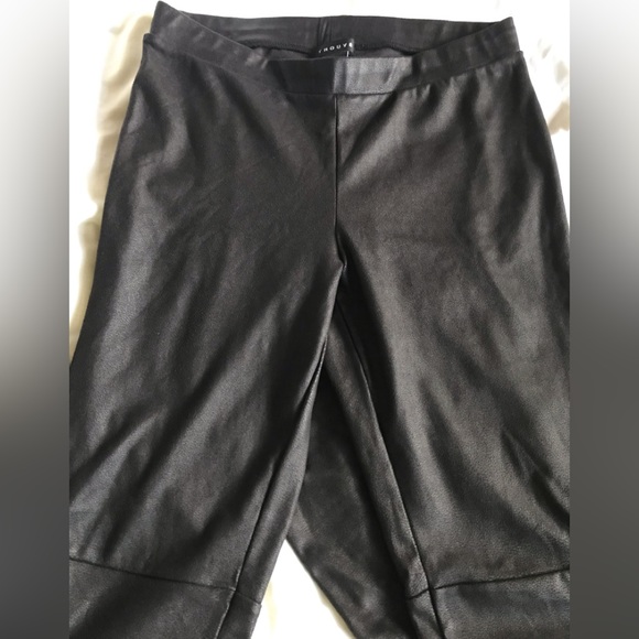 TROUVE , size S , leather like fabric  , woman’s pants , long leg , black color - Picture 7 of 16